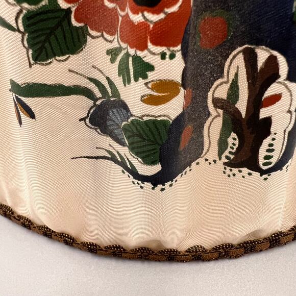 Vintage “by Delft” Pleated Fabric Lampshade –  Cottagecore Decor - Picture 8 of 16